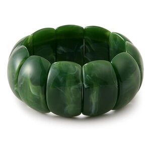 New! Green Belgium Bangle Stretch Bracelet